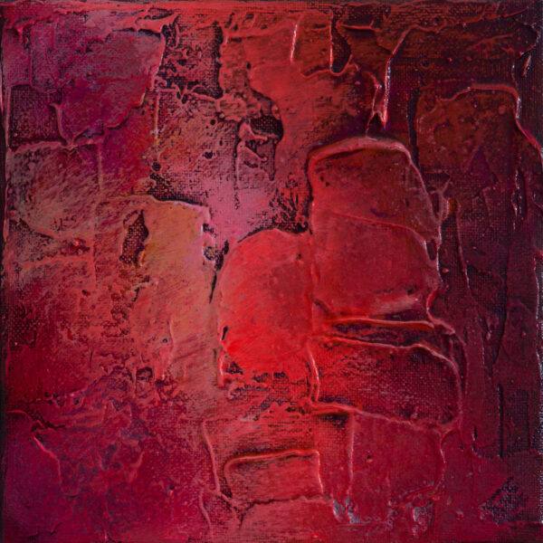Red dreams III 20x20cm acrylic canvas